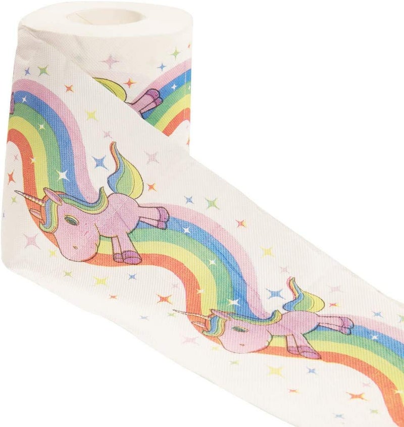 getDigital Unicorn Toilet Paper Novelty Bathroom Tissue - 1 Roll with 200 Sheets - Gift Box included - Image 1